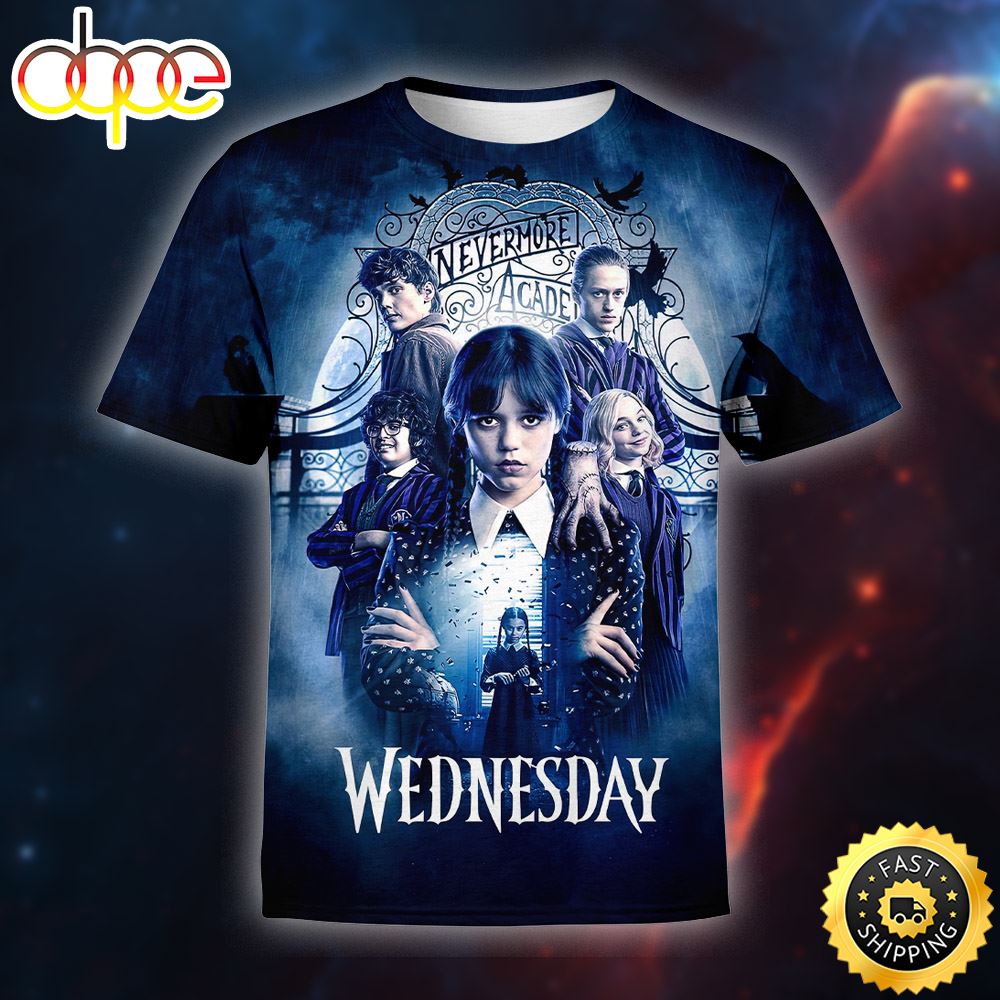 Wednesday Nevermore Academy All Over Print Shirt