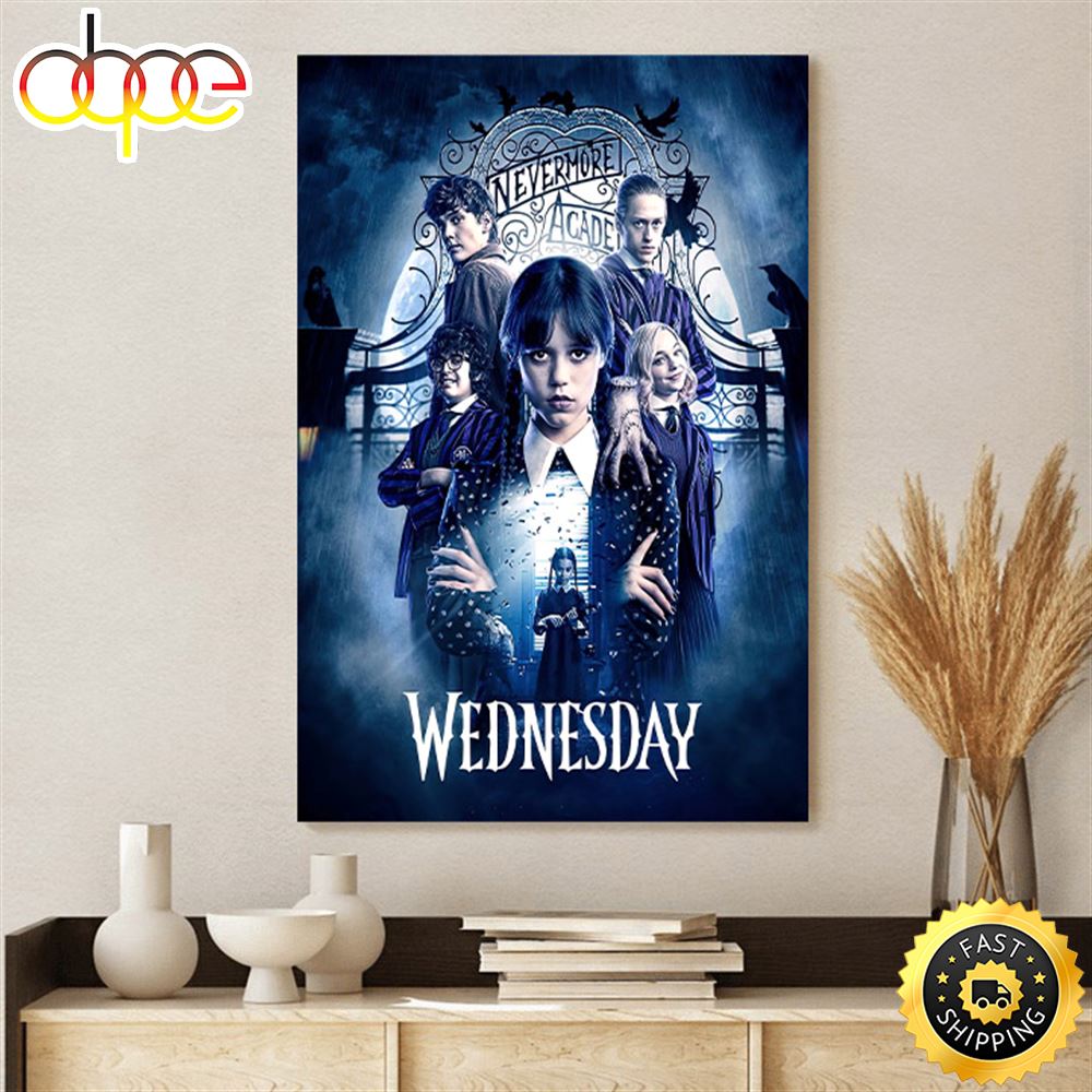 Wednesday Nevermore Academy Poster Canvas