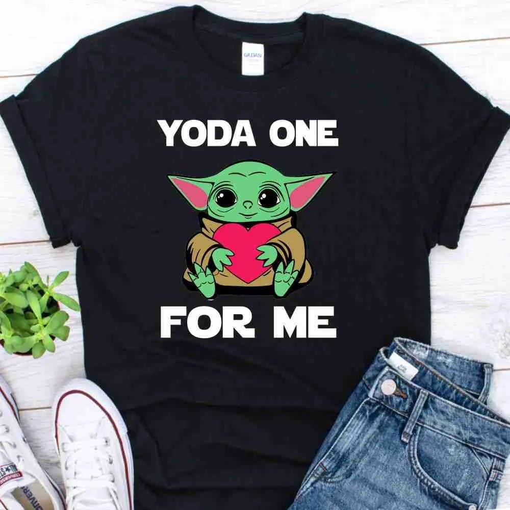 Yoda One For Me Baby Yoda Valentins Day Unisex T Shirt