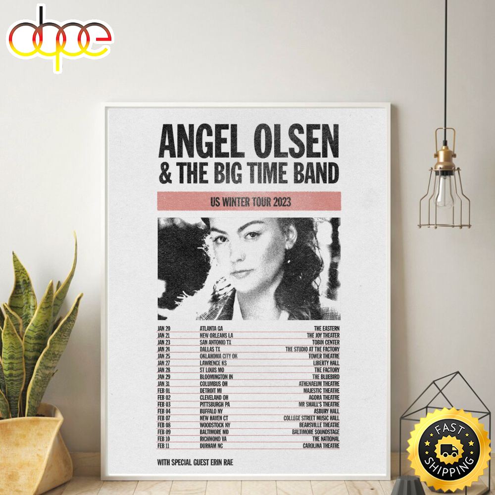 Angel Olsen 2023 Angel Olsen Winter Tour 2023 Canvas Poster Iix46f