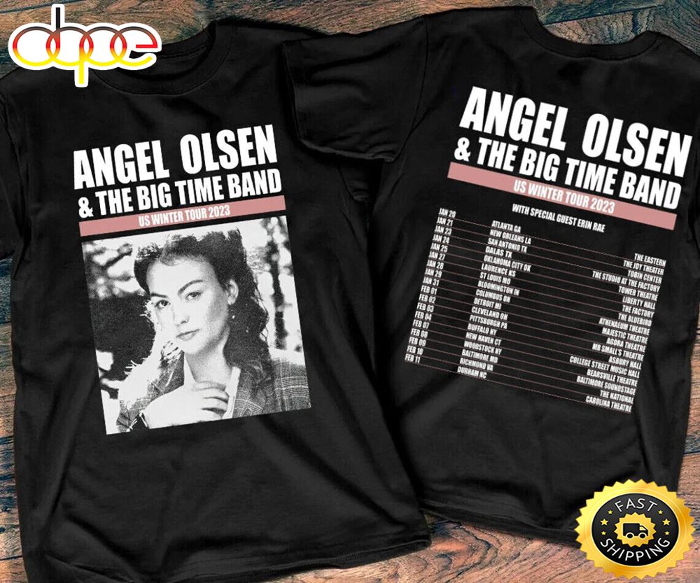 Angel Olsen North America Tour 2023 Angel Olsen Big Time Band T Shirt Gzonxb