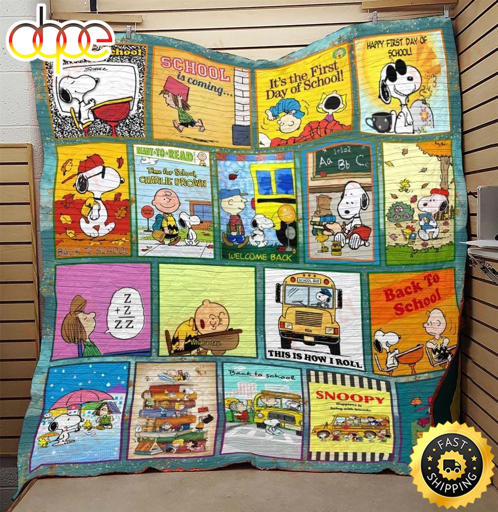 Back To School Snoopy The Peanuts Movie Snoopy Dog Blanket Pwunhs