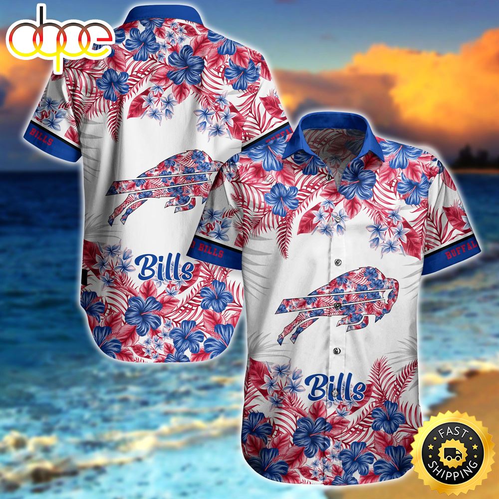 Buffalo Bills NFL Graphic Flower Tropical Patterns Summer Shirt Style New Trends Gift Best Fans Hawaiian Shirt O1pufm