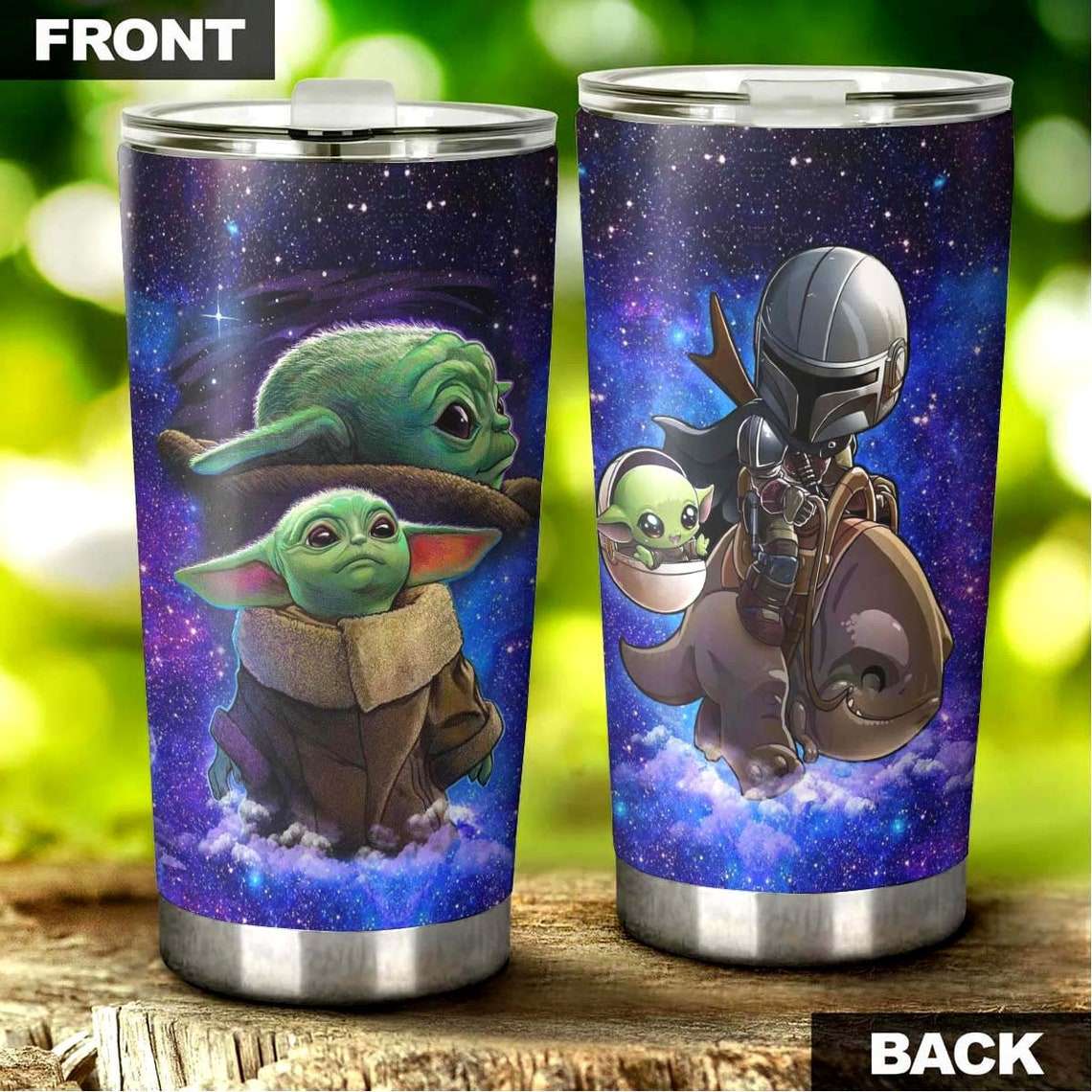 Personalized Watercolor Baby Yoda Inspired Disney Star Wars Tumbler - Jolly  Family Gifts