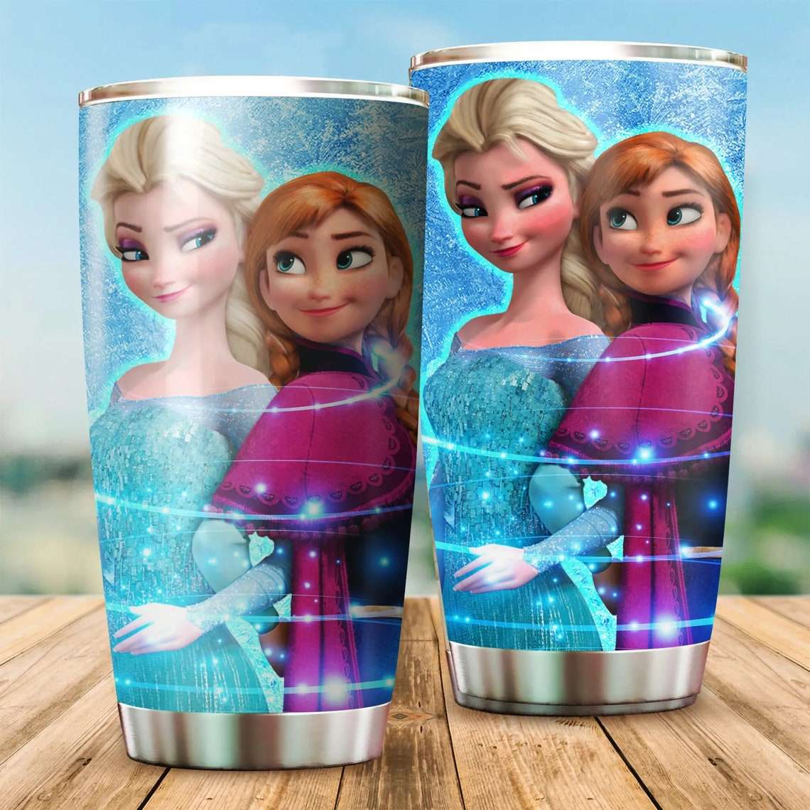 Cartoon Movie Elsa Anna Frozen Stainless Steel Tumbler For Disney Fan Pgdu6r