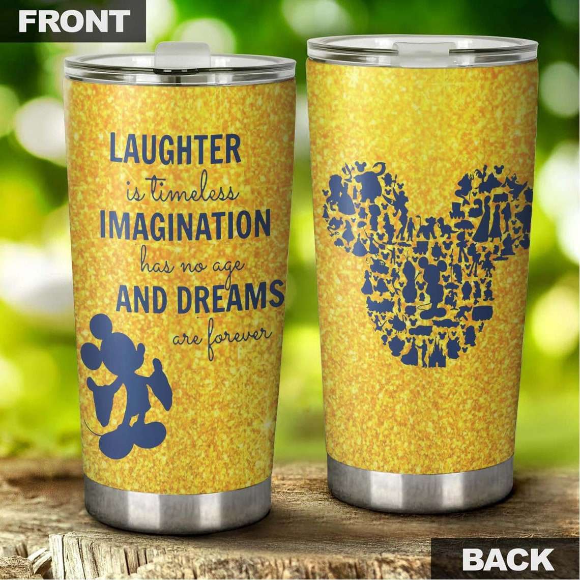 Cartoon Movie Mickey Head Quote Stainless Steel Tumbler For Disney Fan Afhtba