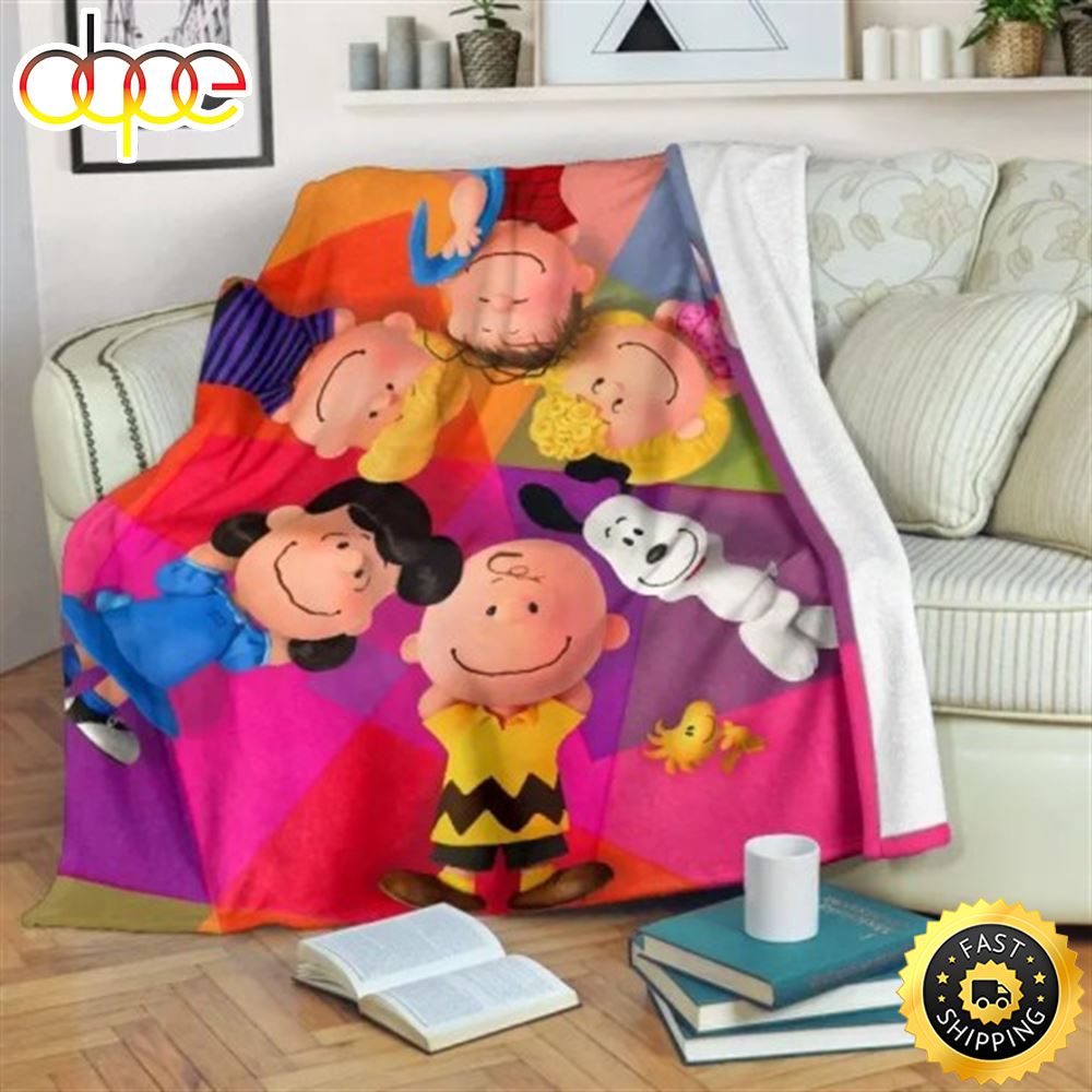 Charlie Brown And Snoopy Family And Woodstock 3D Full Printing The Peanuts Movie Snoopy Dog Blanket P3vjyw