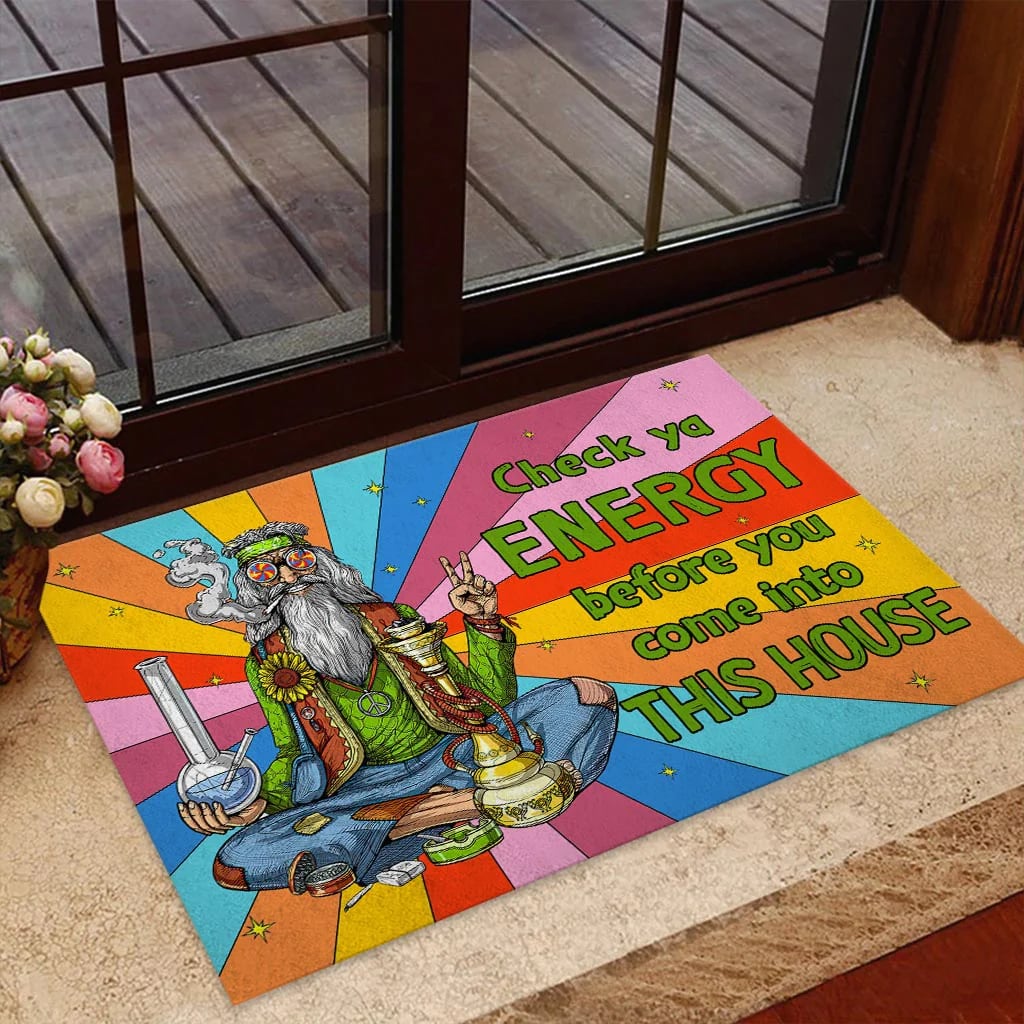 Check Ya Energy Before You Come Into This House Hippie Doormat Dyjcuf