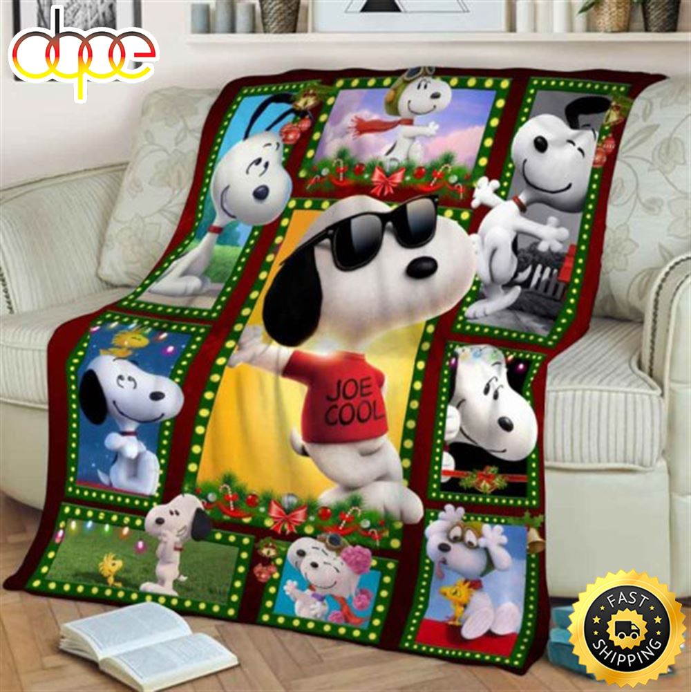 Christmas Snoopy 3D Full Printing The Peanuts Movie Snoopy Dog Blanket Gmr1xu