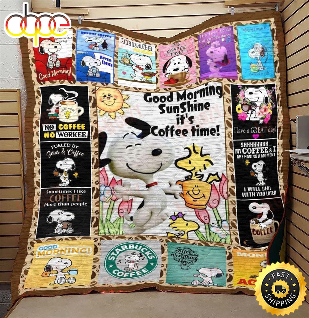 Coffee Is Happiness Snoopy The Peanuts Movie Snoopy Dog Blanket Ld4ft3