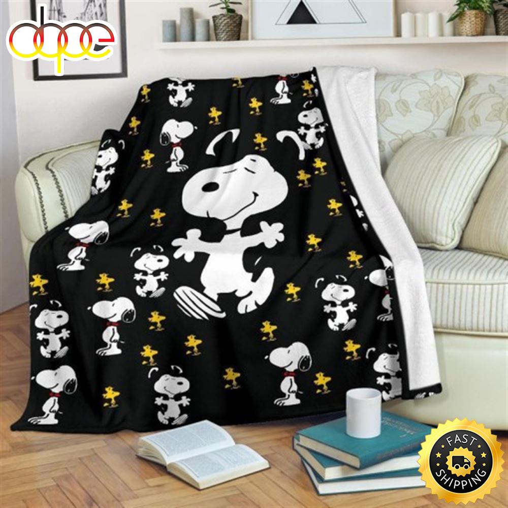 Cute Pattern Snoopy 3D Full Printing The Peanuts Movie Snoopy Dog Blanket Ixemy0