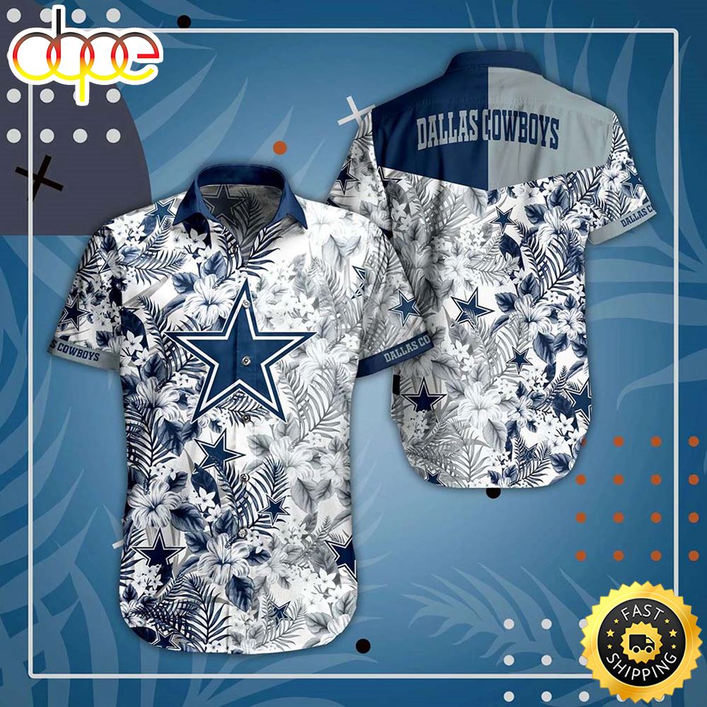 Dallas Cowboys NFL Beach Shirt Graphic Floral Pattern Print This Summer Hawaiian Shirt Wyvuol