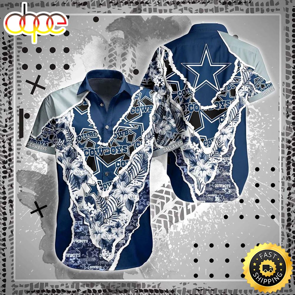 Dallas Cowboys NFL Graphic Floral Pattern This Summer Meaningful Gifts For Fans Hawaiian Shirt Zfazn9