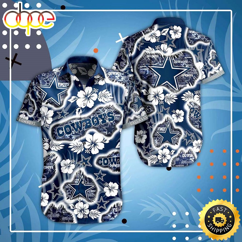 Dallas Cowboys NFL Graphic Floral Printed This Summer Beach Shirt For Best Fans Hawaiian Shirt Sb5duh