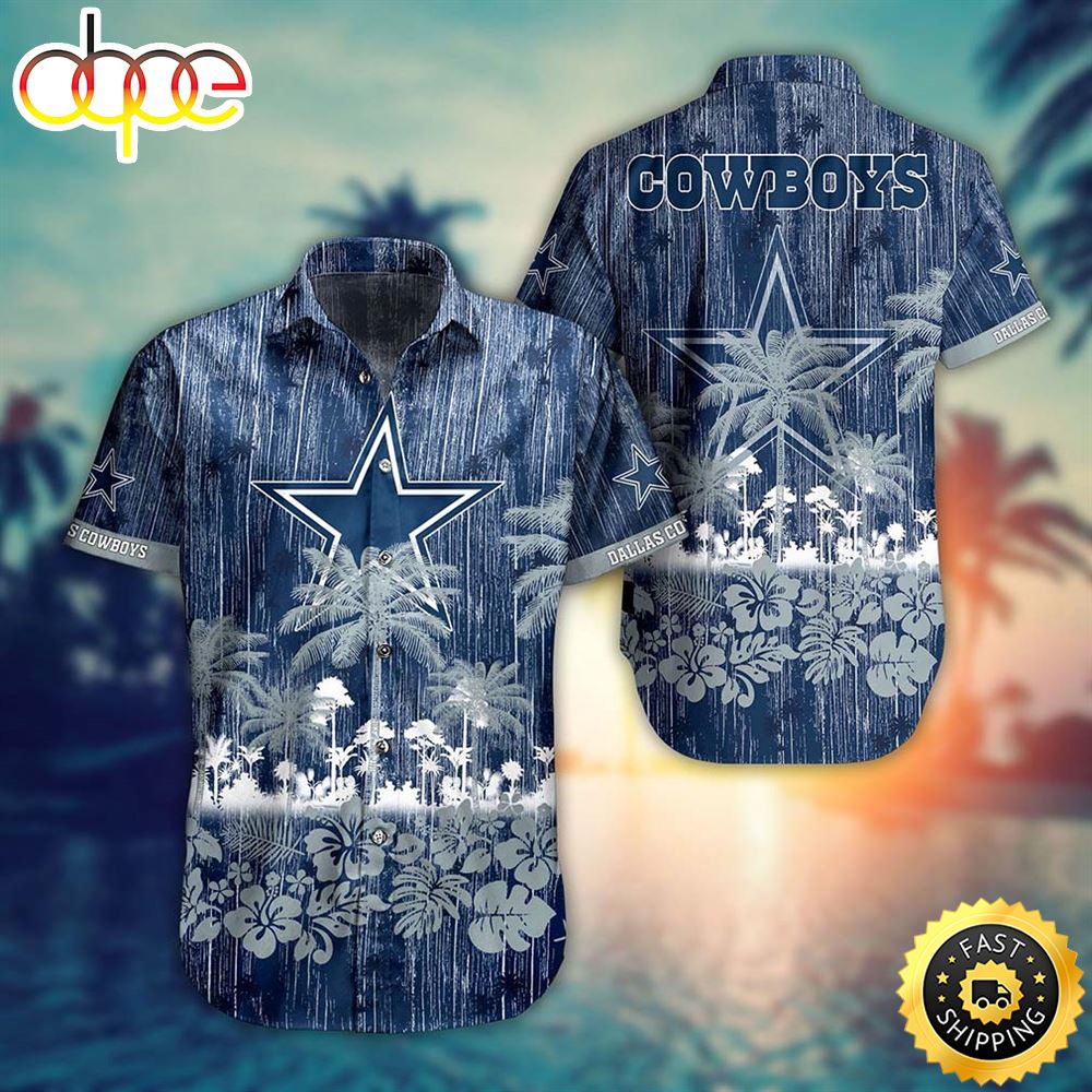 Dallas Cowboys NFL Hawaii Graphic Tropical Pattern Style Summer Hawaiian Shirt I3m12y