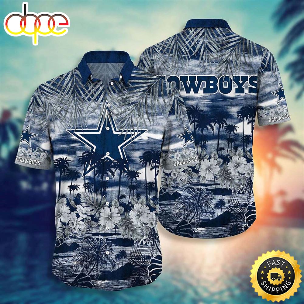 Dallas Cowboys NFL Style Tropical Pattern Graphic Hot Trending Summer For Awesome Fans Hawaiian Shirt Nedwbf
