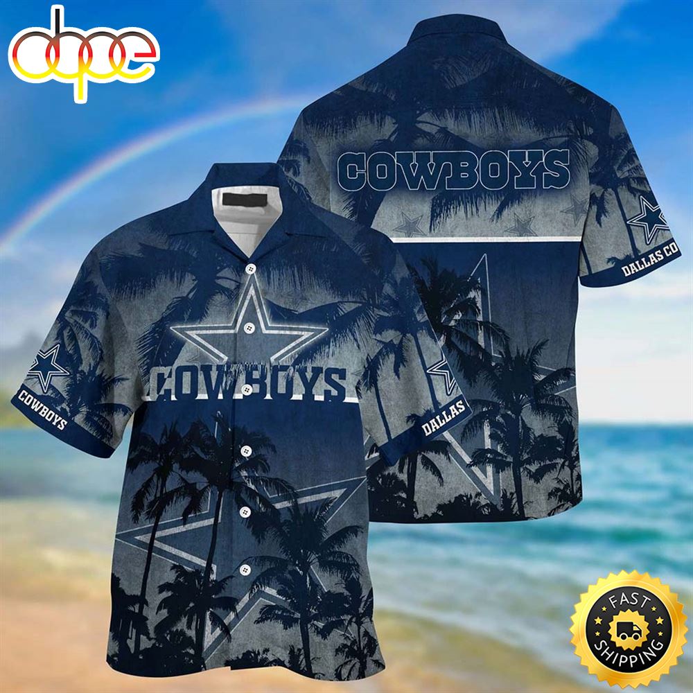Dallas Cowboys NFL Style Tropical Pattern Hot Trending Summer For Awesome Fans Hawaiian Shirt Tiy6ql