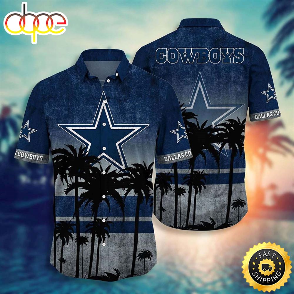 Dallas Cowboys NFL Tropical Pattern Graphic New Collection Summer Gift For Fan NFL Hawaiian Shirt Rxdsq3
