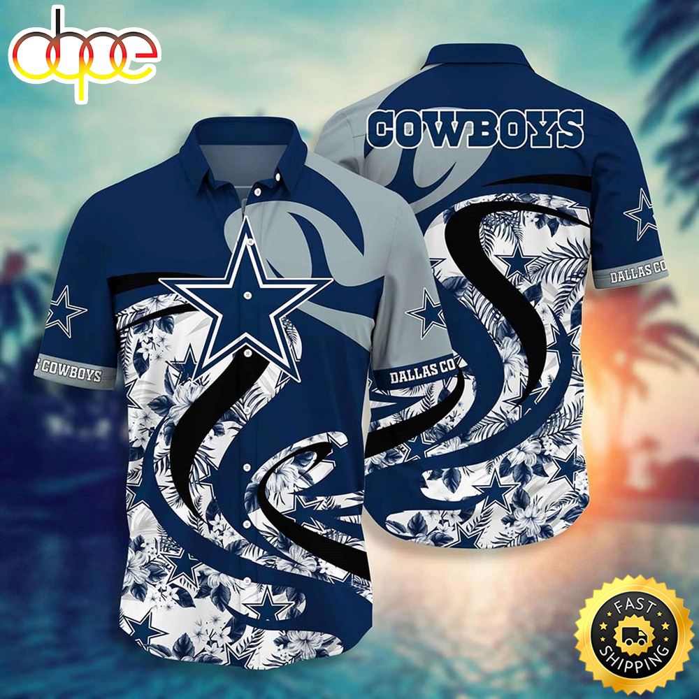 Dallas Cowboys NFL Tropical Pattern Graphic This Summer Gift For Fan NFL Hawaiian Shirt Xmywcf