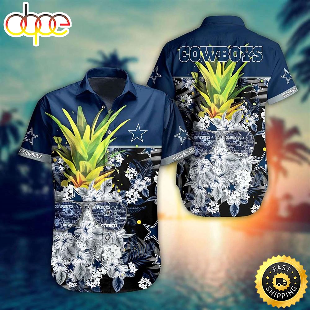Dallas Cowboys NFL Tropical Pattern Pineapple Design New Trending For Men Women Hawaiian Shirt Xsll7o