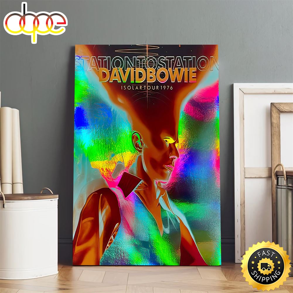 David Bowie 1976 Isolar Tour World 2023 Poster Canvas Zbpd47