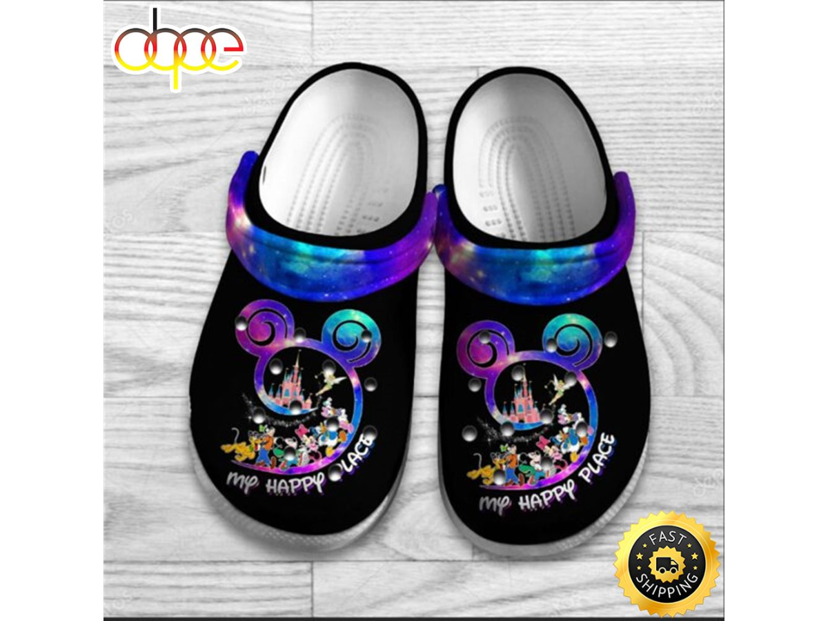 Disney My Happy Place Mickey And Friends Crocs Shoes Halloween Gift