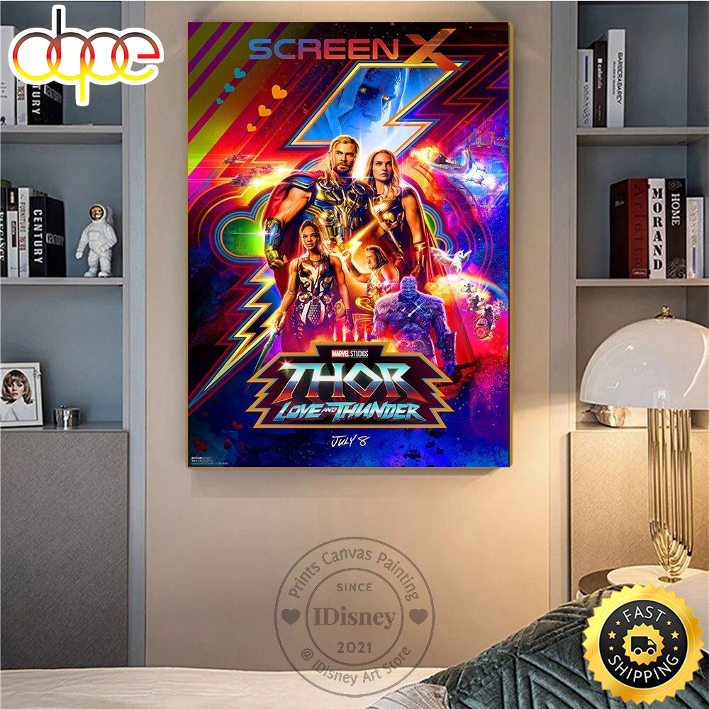 Disney Marvel Thor Love And Thunder Poster Superhero Poster Canvas Co8xq6