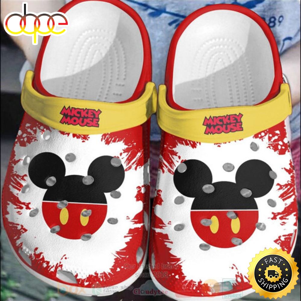 Disney Mickey Mouse Head Crocs Shoes For Trip 