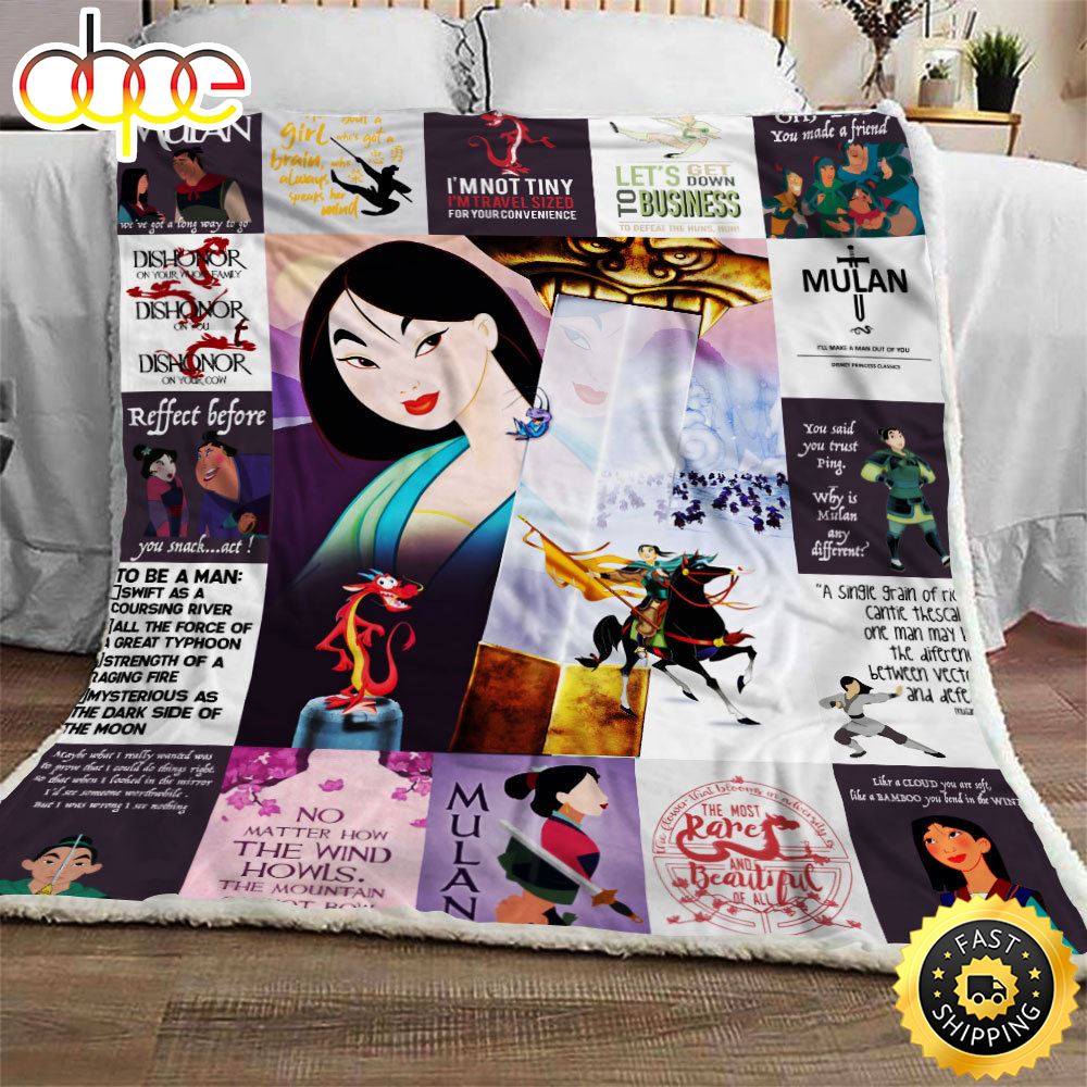 Disney Mulan Blanket Gift For Fans Movie Disney Ow7qrq