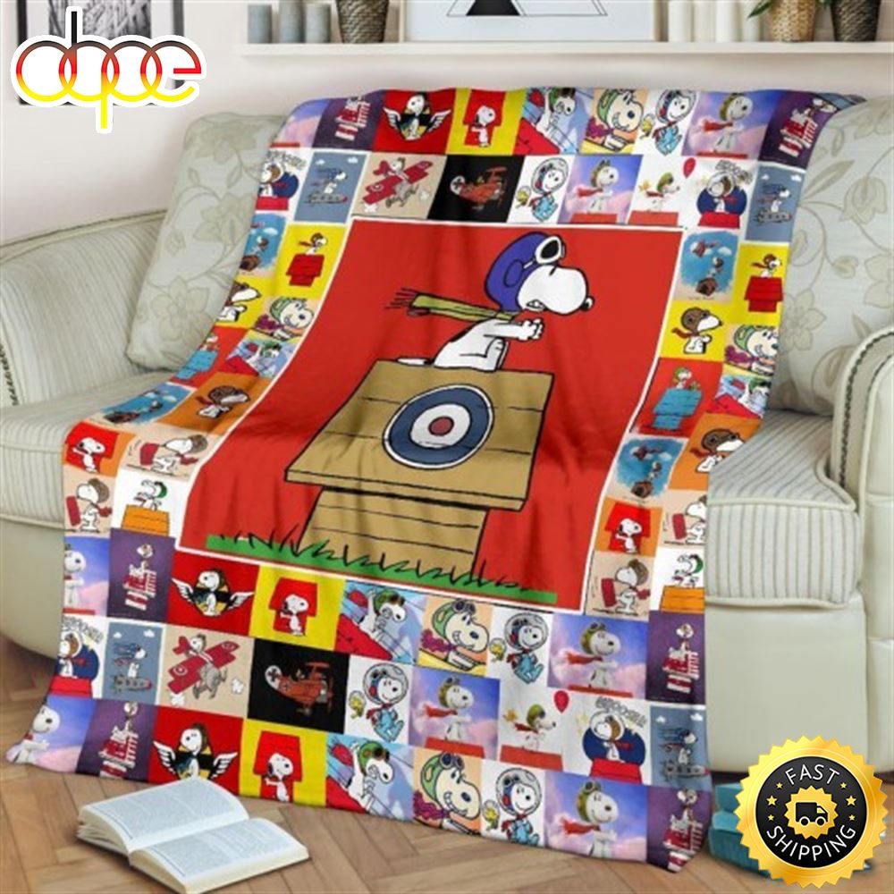 Funny Snoopy Aviators 3D Full Printing The Peanuts Movie Snoopy Dog Blanket Ffc2wp