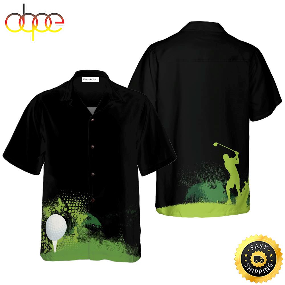 Golf Grunge Graphic Hawaiian Golf Shirt For Sport Lovers In Summer Tfqbru