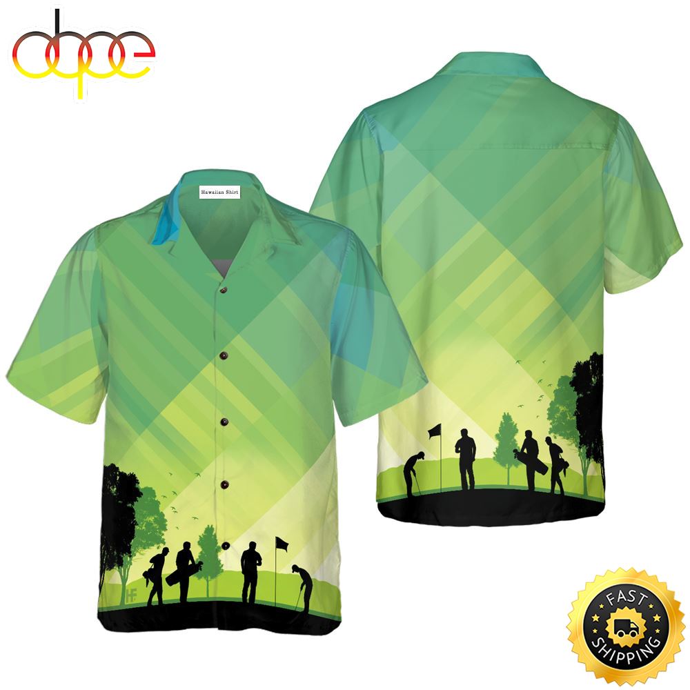 Golf Stock Illustration V2 Hawaiian Golf Shirt For Sport Lovers In Summer G6hx1e