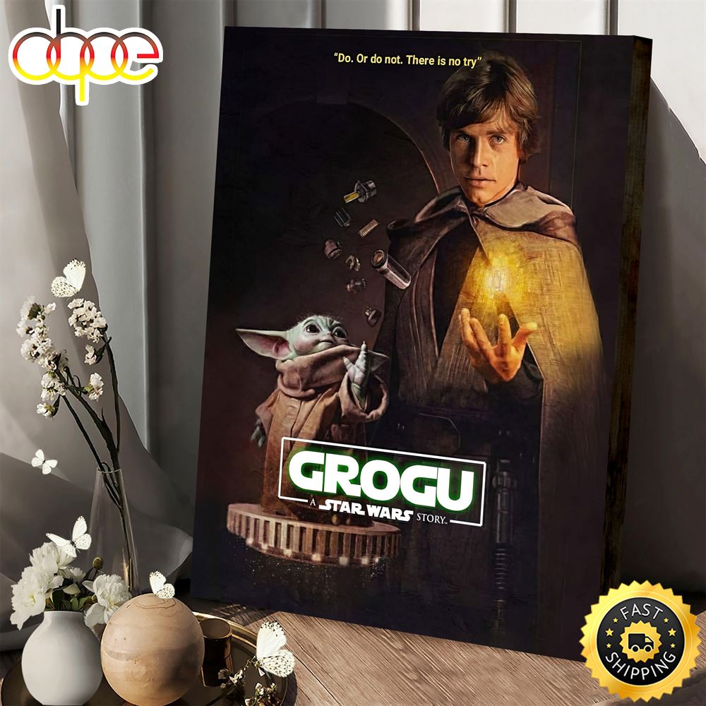 Grogu Star Wars Story Poster Canvas