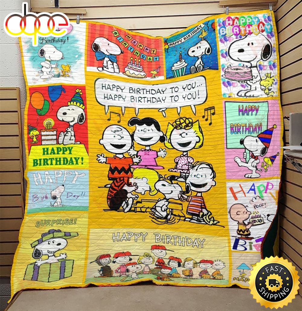 Happy Birthday To You Snoopy The Peanuts Movie Snoopy Dog Blanket Vby043