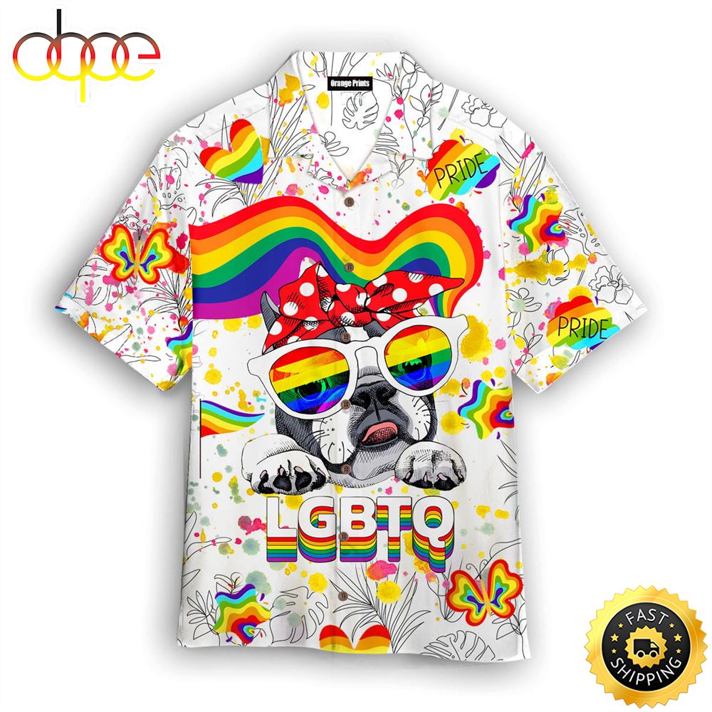 Happy Pride Month LGBTQ Aloha Hawaiian Shirts For Men For Women Opqwp3
