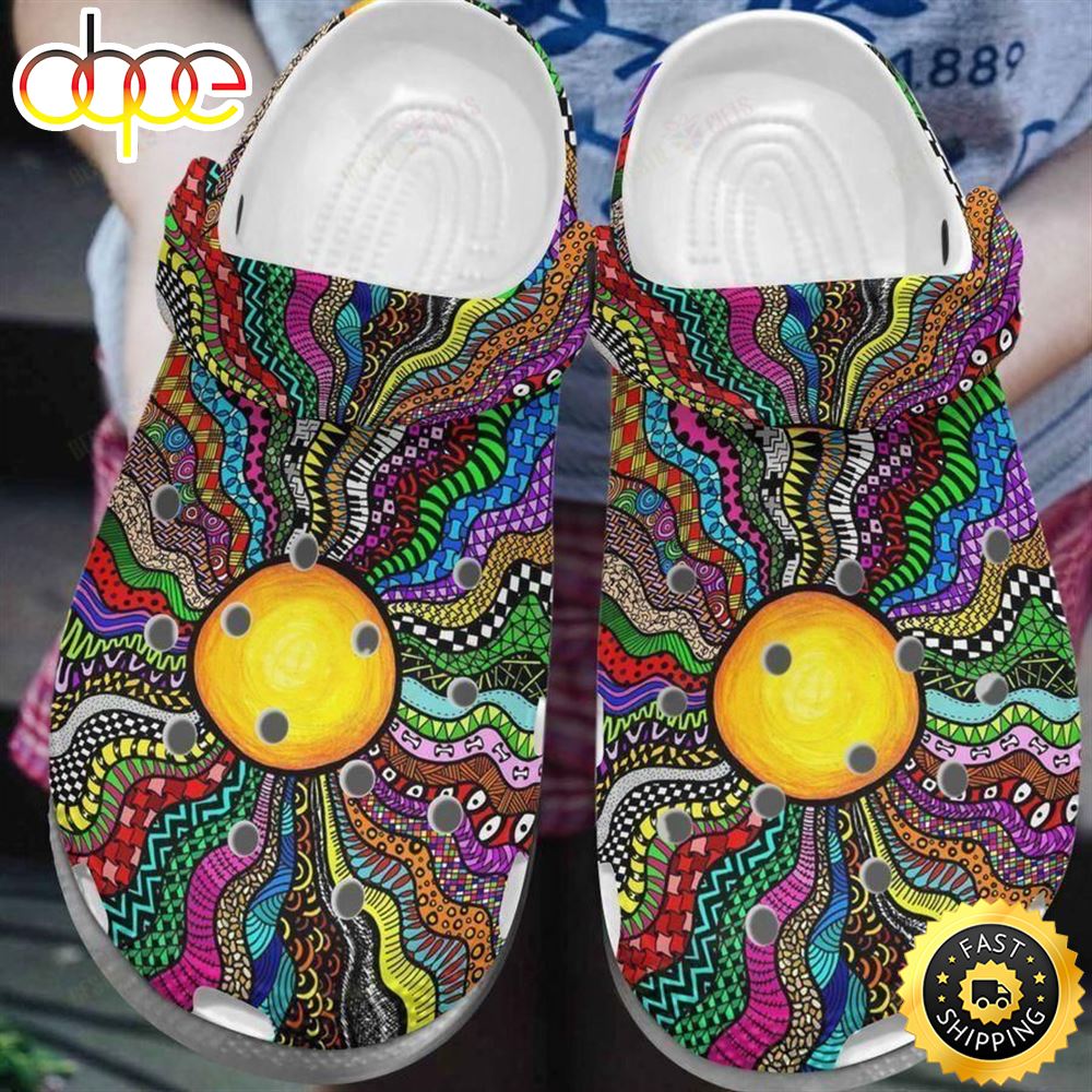 Hippie Crocs Classic Clog Hippie Style Shoes Mjx2cv