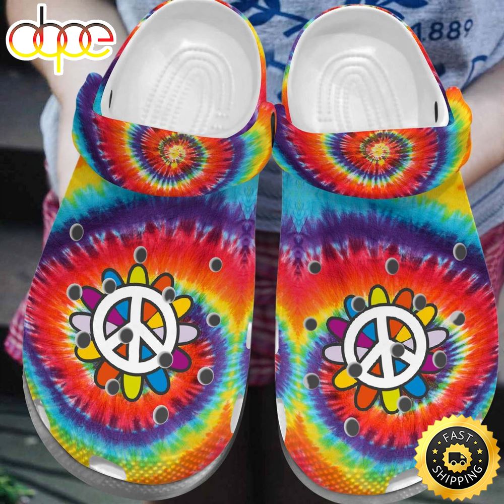 Hippie Crocs Comfortablefashion Style Comfortable For Women Men Colorful Hippie Style Comfortable Vea7no