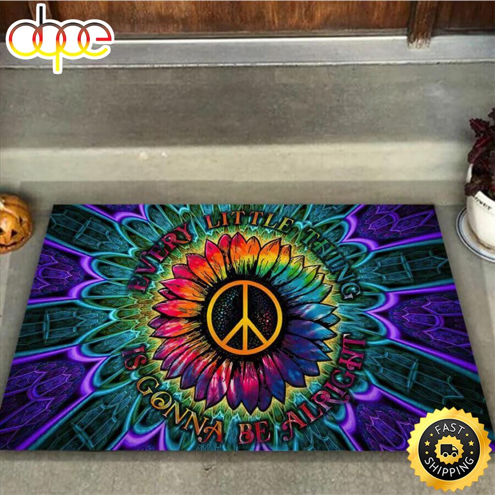 Hippie Pattern Colorful And Cool Doormat Bs2tur