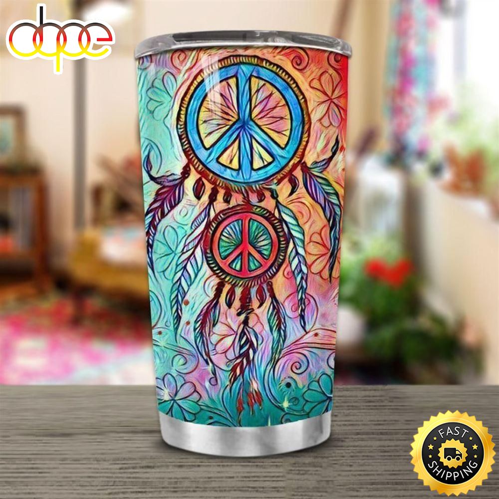 Hippie Peace Dreamcatcher Stainless Steel Cup Tumbler Ztbmet