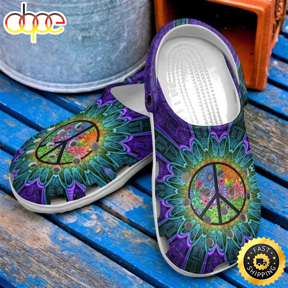 Hippie Soul Colorful Crocs Clog Shoes Lwprv9