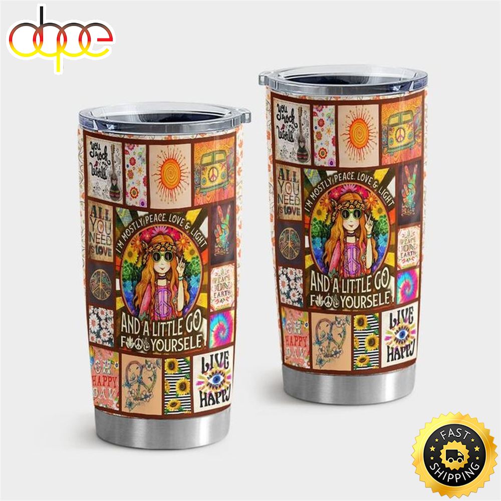 Hippie Sun And Moon Tumbler With Lid Nvggj8
