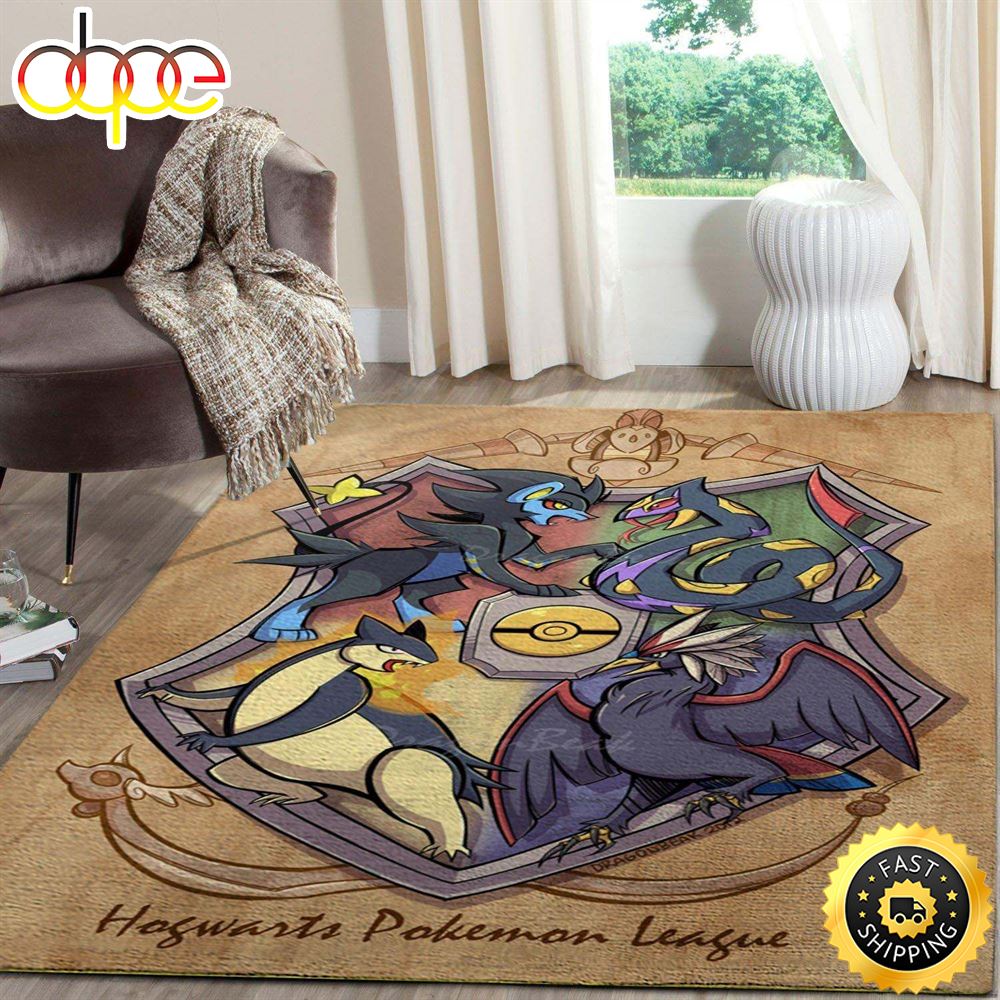 Hogwarts Pokemon League Animation Movie Pokemon Area Rug Carpet Kwrfbo
