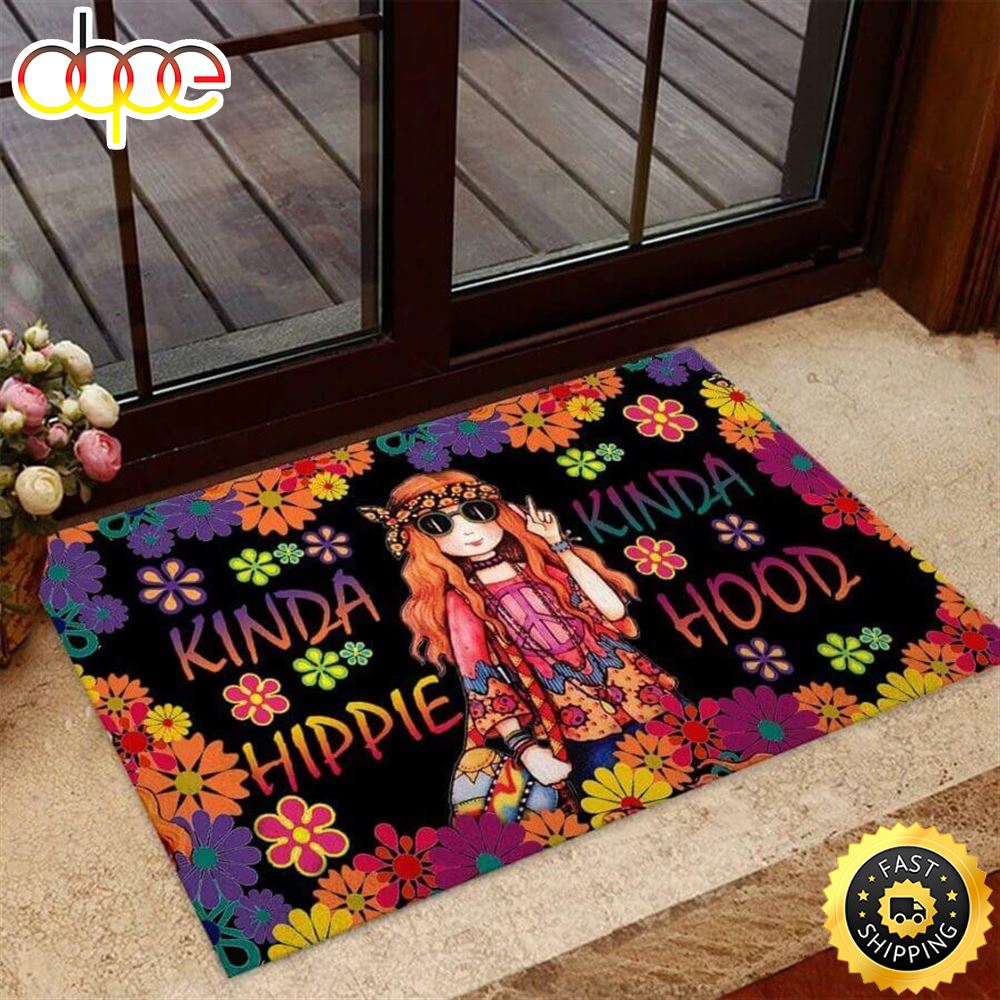 Kinda Hippie Kinda Dood Pattern Colorful Doormat Ejgmju