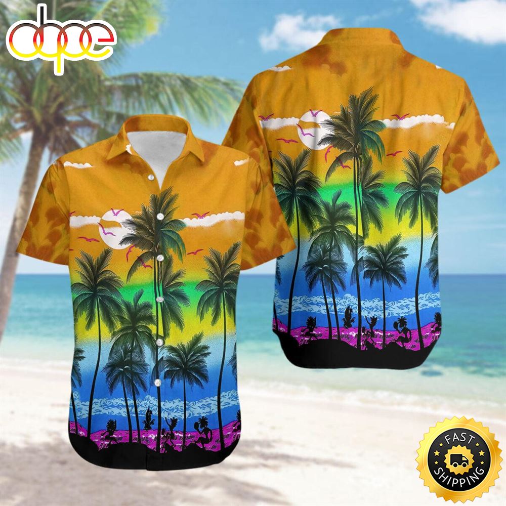LGBT Beach Aloha Hawaiian Shirts For Men For Women U4nrny