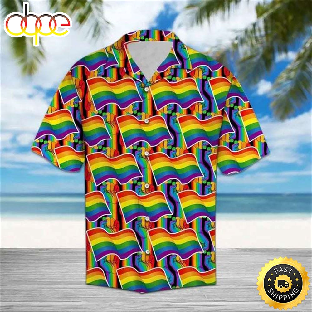 LGBT Flag Pride Pattern LGBT Hawaiian Shirt Iicstf