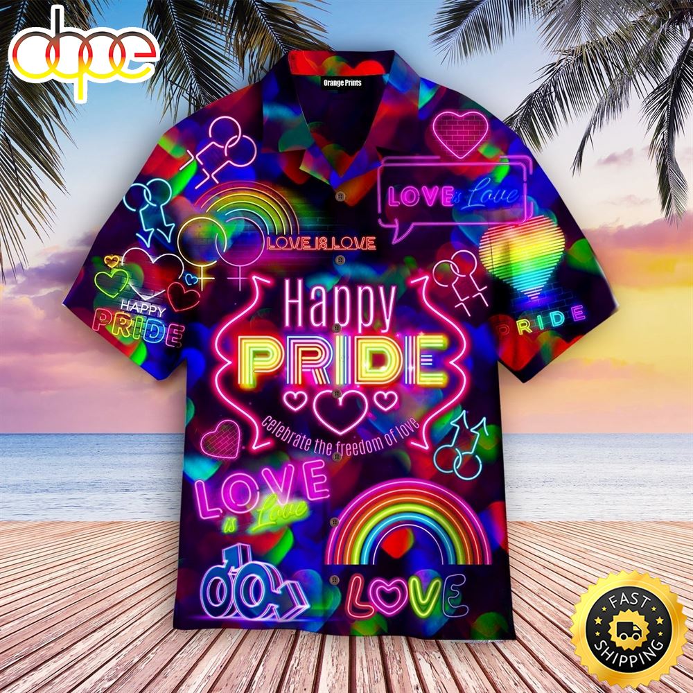 LGBT Love Is Love Pride Month Aloha Hawaiian Shirts For Men For Women Cdcvrc