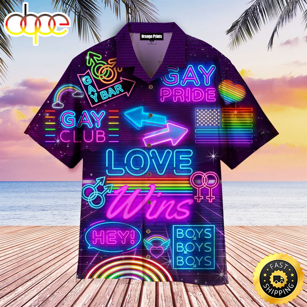 LGBT Love Wins Pride Month Aloha Hawaiian Shirts For Men For Women Pypqm3