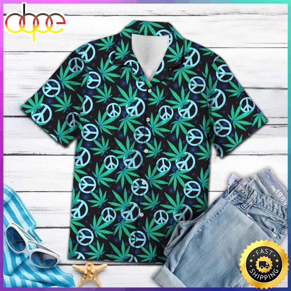 Leaves Hippie Hawaiian Shirt Beachwear For Men Gifts For Young Adults 1 Ldqluk