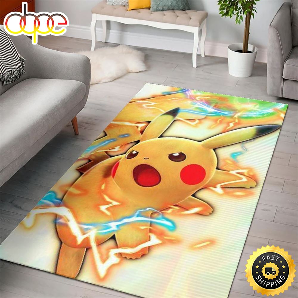 Let S Go Pikachu Anime Animation Movie Pokemon Area Rug Carpet Gsi7bw