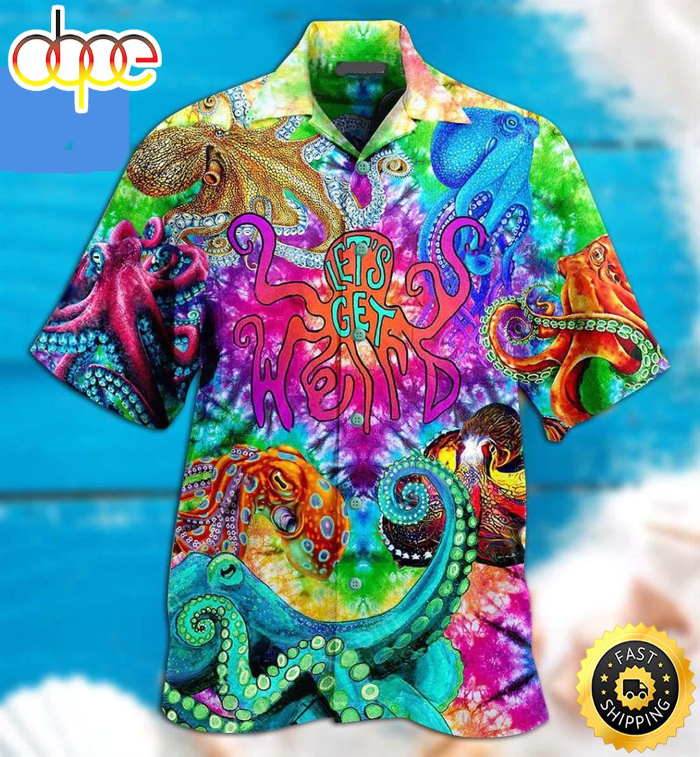 Lets Get Octopus 3d Hippie Hawaiian Shirt Beachwear For Men Gifts For Young Adults 1 Cgblzk